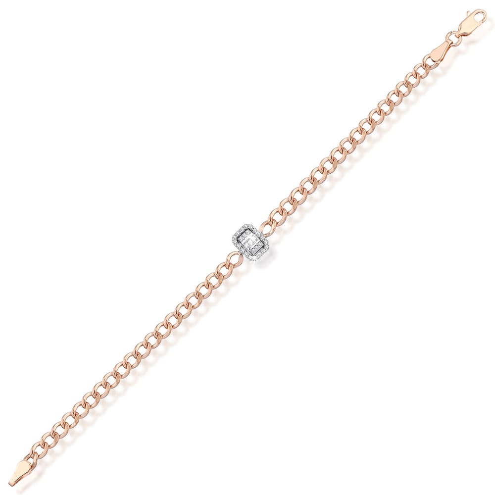 0.25 Karat Pırlanta Baget Bileklik