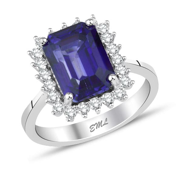 6.68 Karat Pırlanta Safir Yüzük