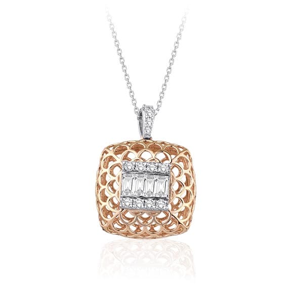 0.20 Karat Pırlanta Baget Kolye