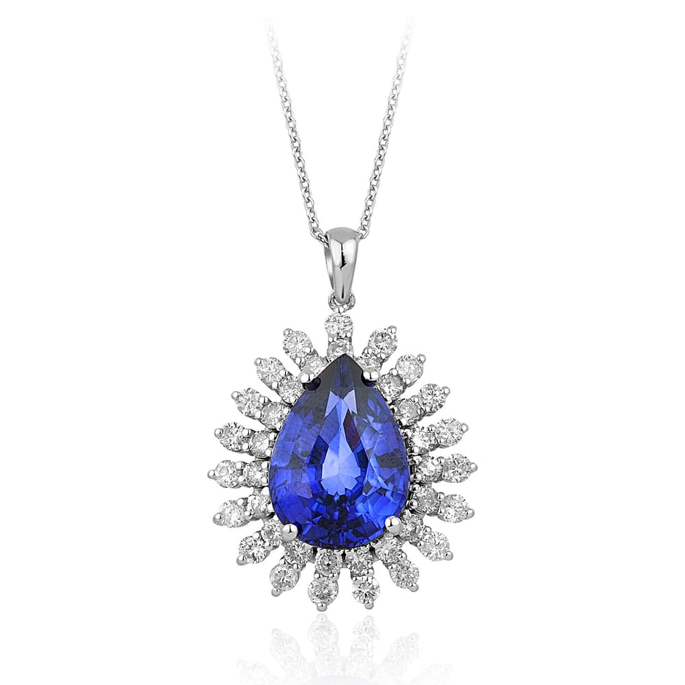 8.27 Karat Pırlanta Safir Kolye