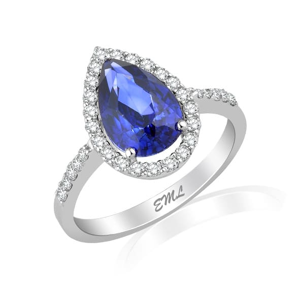 3.39 Karat Pırlanta Safir Yüzük
