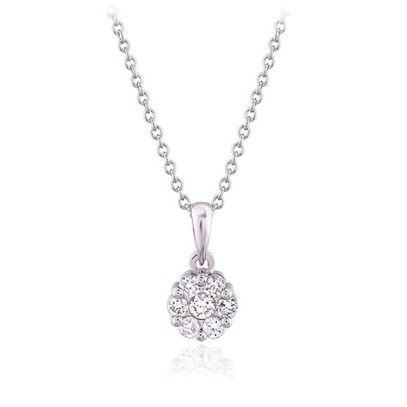 0.38 Karat Pırlanta Coronet Kolye