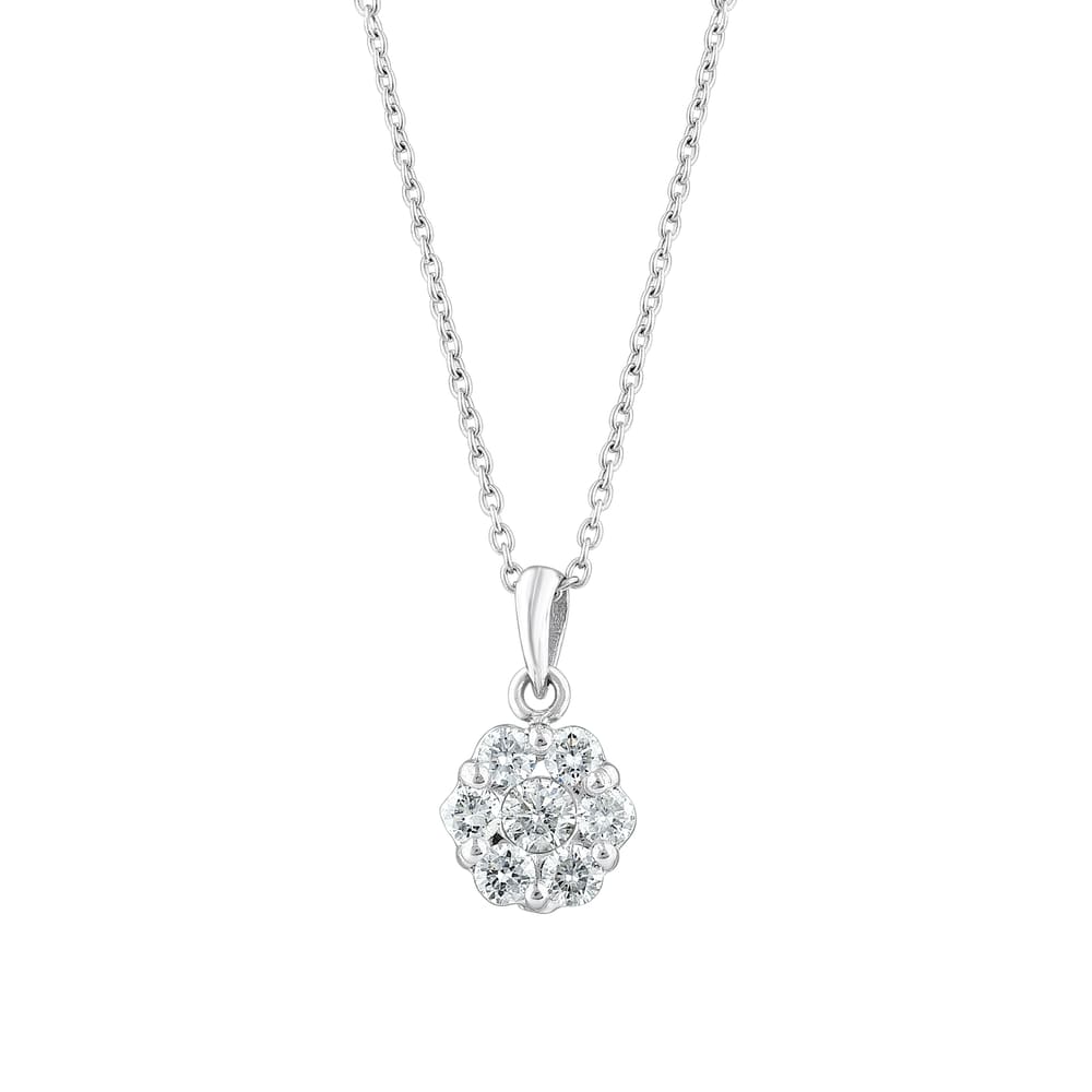 0.39 Karat Pırlanta Coronet Kolye