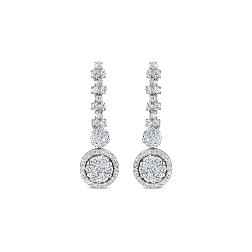 0.63 Karat Pırlanta Fantezi Coronet Küpe