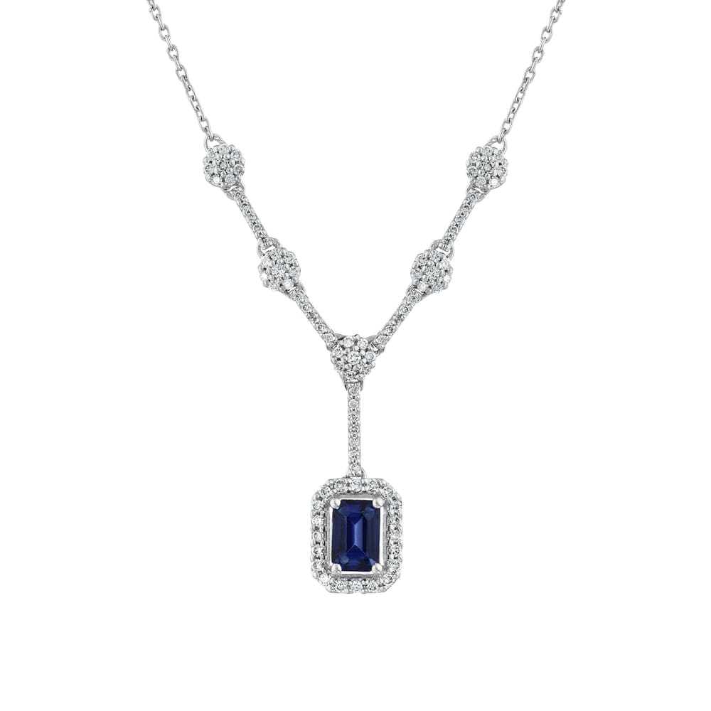 1.21 Karat Pırlanta Safir Kolye
