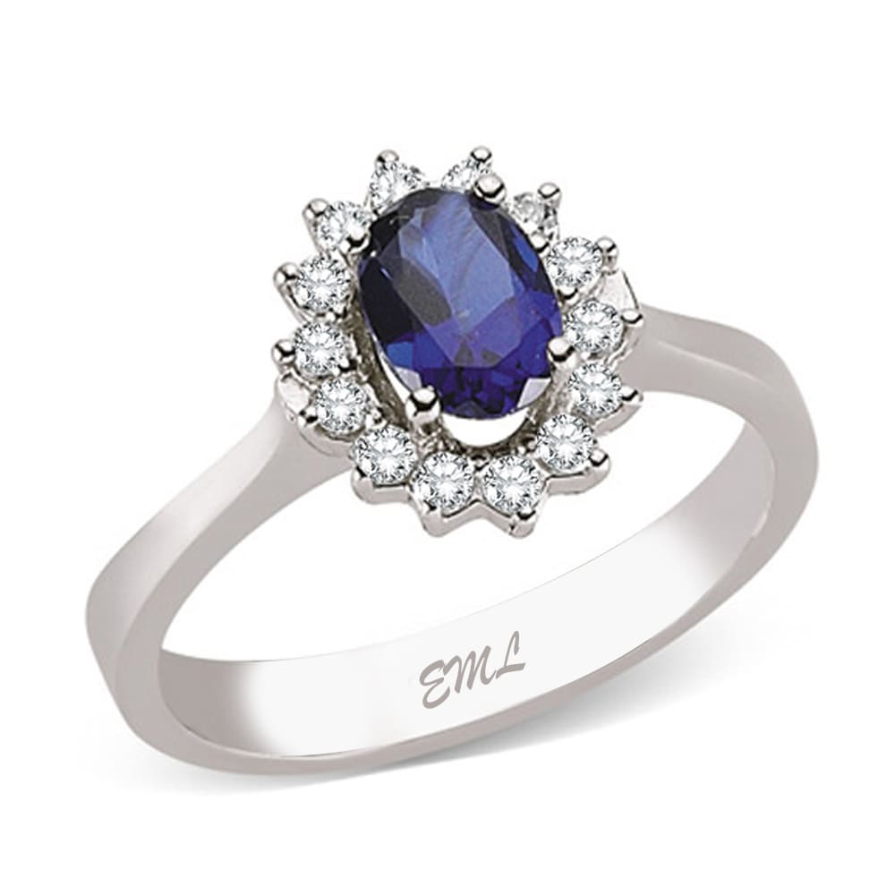 1.36 Karat Pırlanta Safir Yüzük