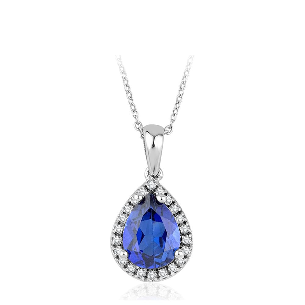 1.93 Karat Pırlanta Safir Kolye