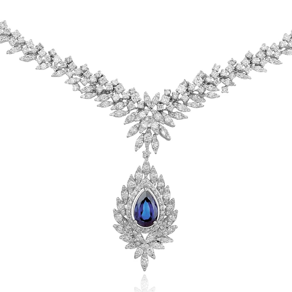 10.20 Karat Pırlanta Safir Gerdanlık