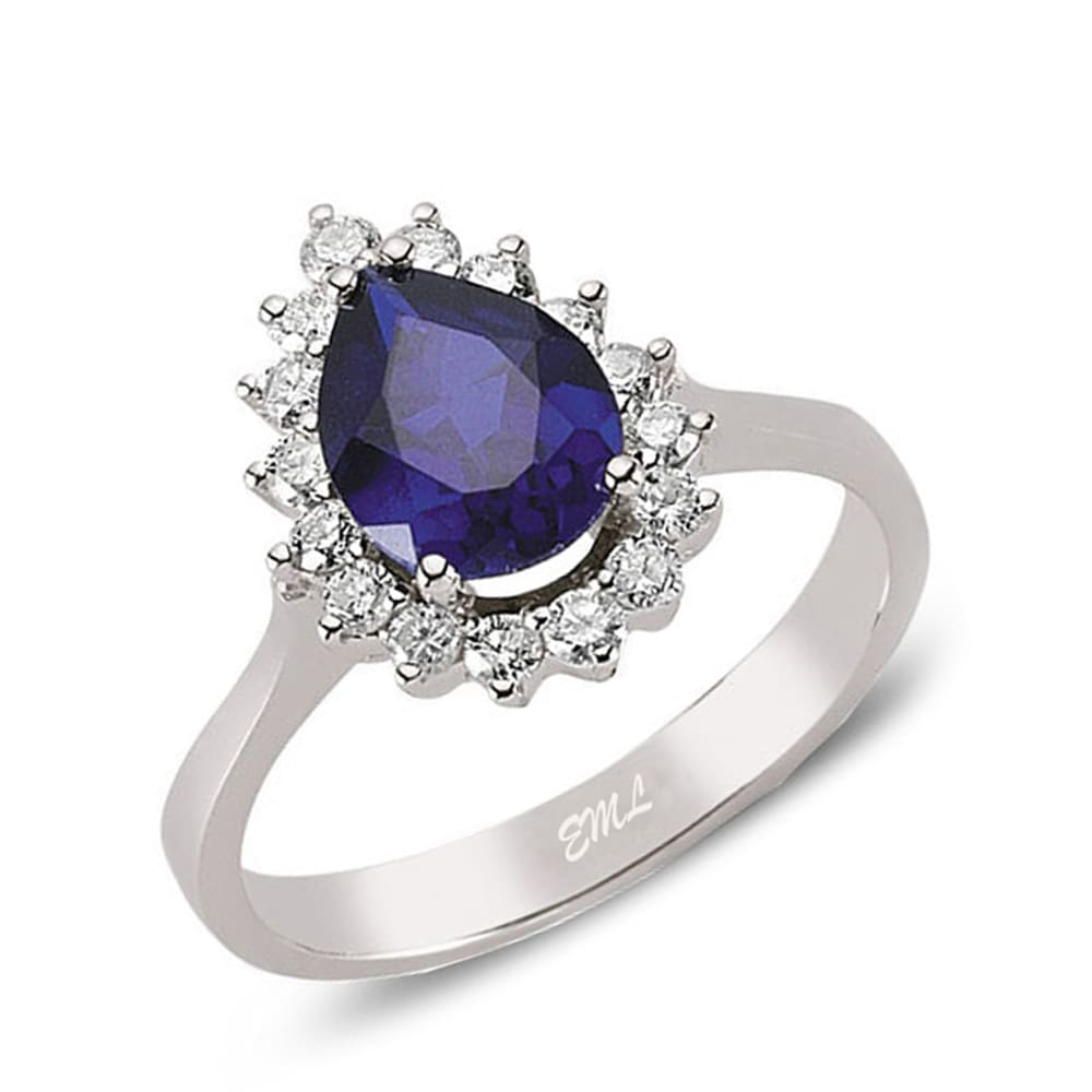 3.36 Karat Pırlanta Safir Yüzük