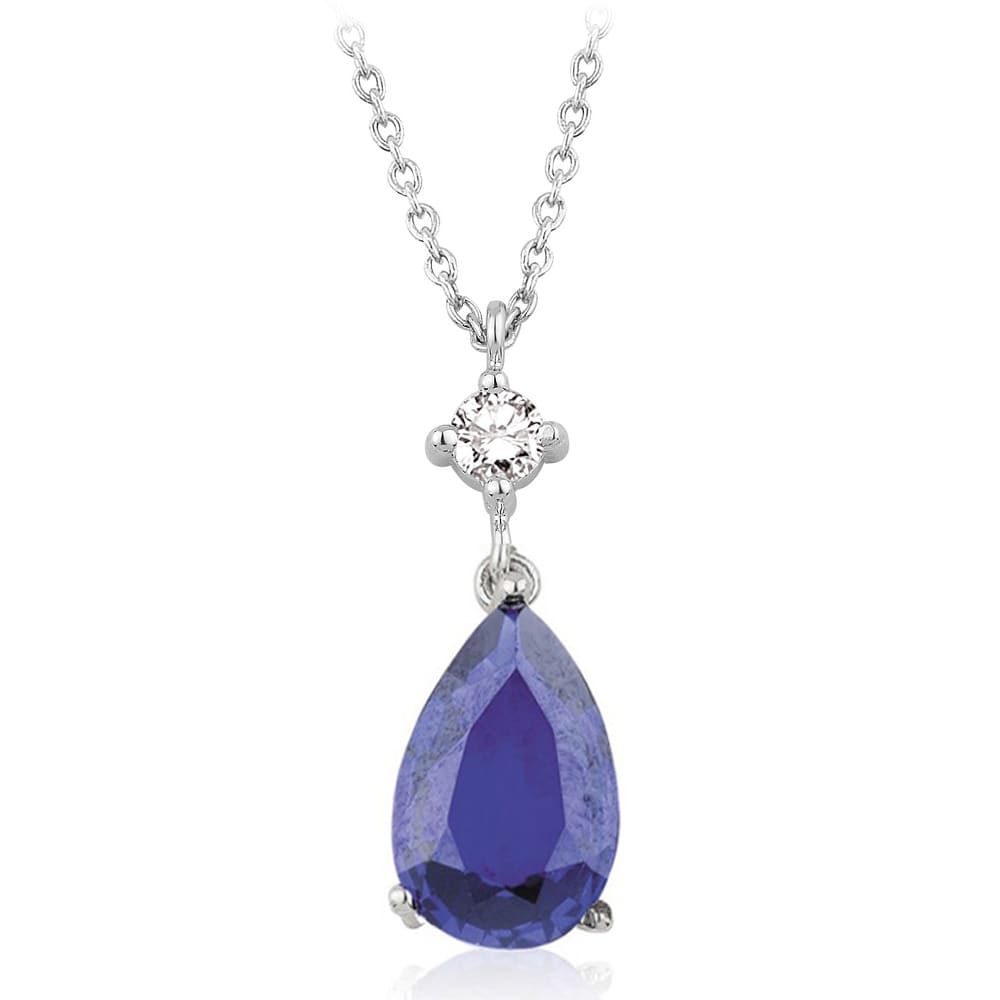 2.18 Karat Pırlanta Safir Kolye