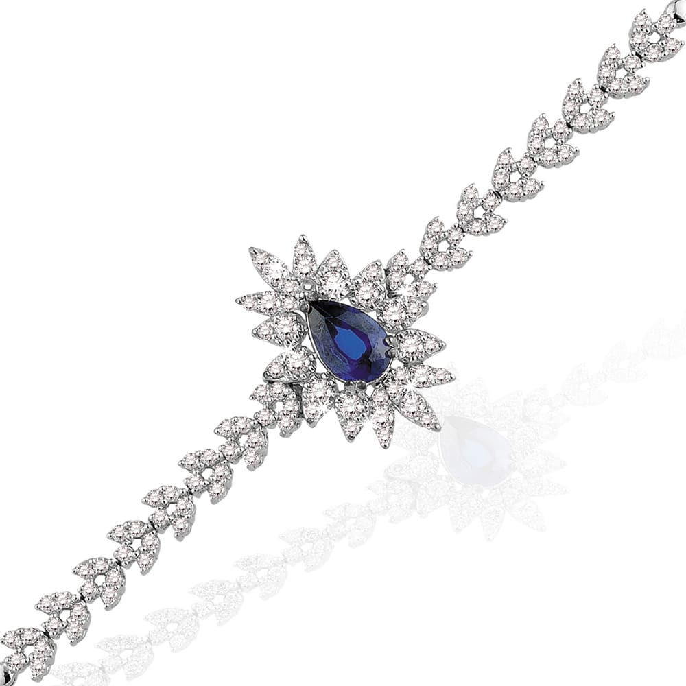 2.20 Karat Pırlanta Safir Bileklik