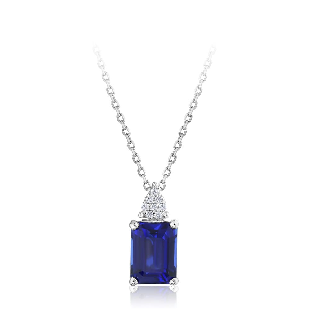 2.33 karat Pırlanta Safir Kolye