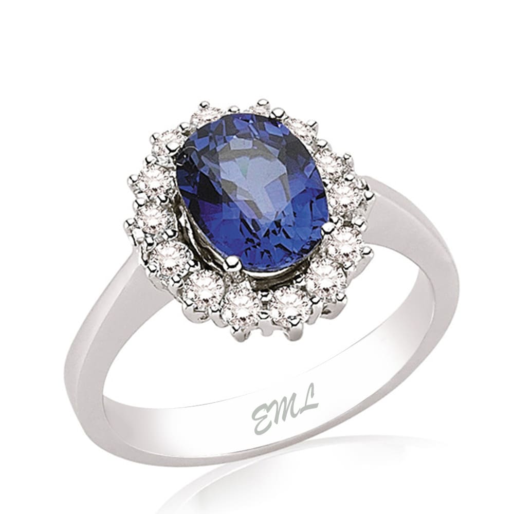 2.90 Karat Pırlanta Safir Yüzük