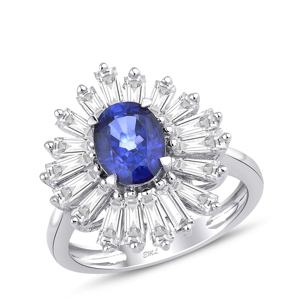 2.99 Karat Pırlanta Safir Yüzük