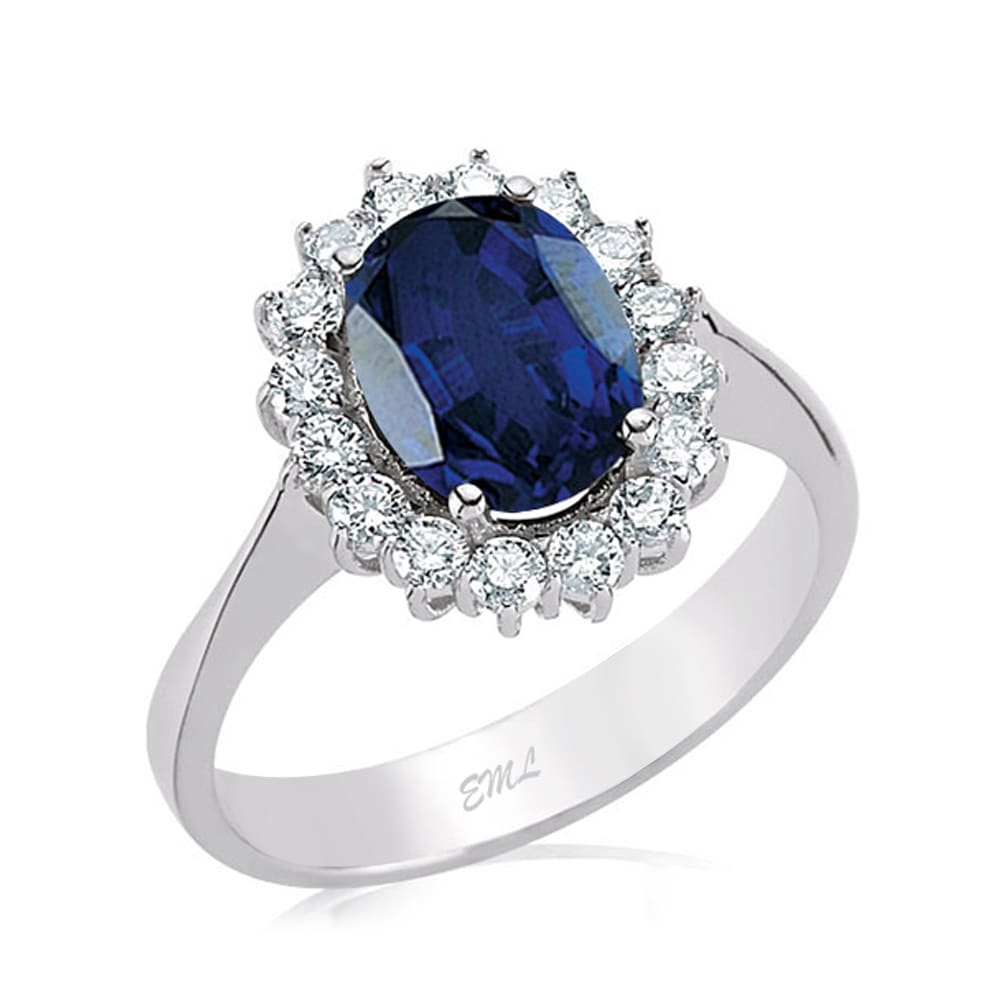 3.34 Karat Pırlanta Safir Yüzük