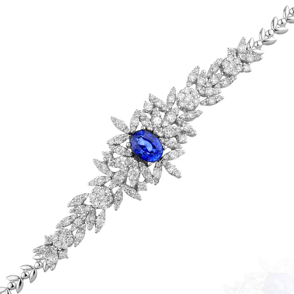 4.49 Karat Pırlanta Safir Bileklik