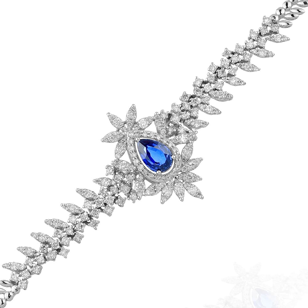 4.87 Karat Pırlanta Safir Bileklik