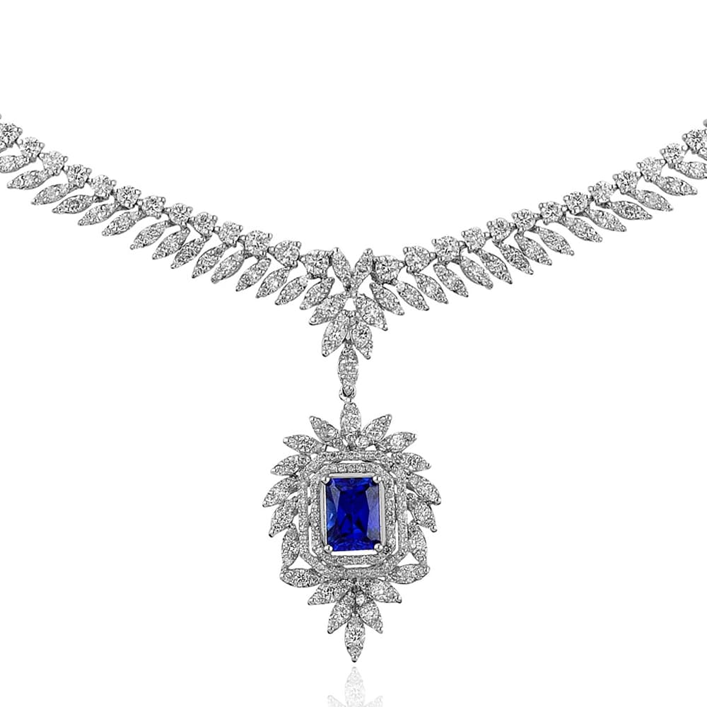 7.68 Karat Pırlanta Safir Gerdanlık