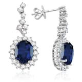 6.77 Karat Pırlanta Safir Küpe 2