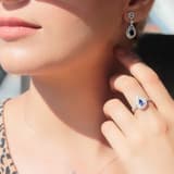 1.76 Karat Pırlanta Safir Küpe 2