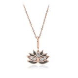 0.07 Karat Pırlanta Lotus Kolye 1