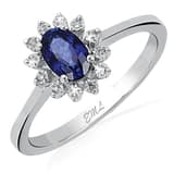 0.75 Karat Pırlanta Safir Yüzük 2