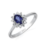 0.75 Karat Pırlanta Safir Yüzük 1