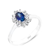 0.83 Karat Pırlanta Safir Yüzük 1