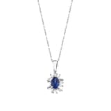 0.84 Karat Pırlanta Safir Kolye 2