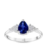 0.93 karat Pırlanta Safir Yüzük 2