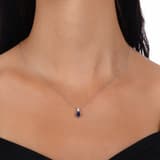 0.95 karat Pırlanta Safir Kolye 2