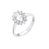 1.10 Karat Pırlanta Beyaz Safir Yüzük 2