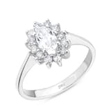 1.10 Karat Pırlanta Beyaz Safir Yüzük 1
