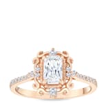 1.14 karat Pırlanta Beyaz Safir Vintage Yüzük 2