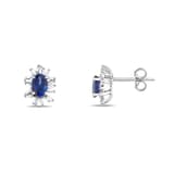 1.34 Karat Pırlanta Safir Küpe 2