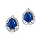 1.25 Karat Pırlanta Safir Küpe 2