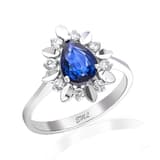 1.55 Karat Pırlanta Safir Yüzük 1