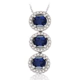 1.65 Karat Pırlanta Safir Kolye 3
