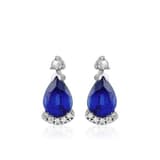 1.87 Karat Pırlanta Safir Küpe 1