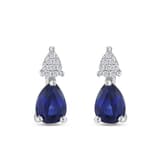 1.90 karat Pırlanta Safir Küpe 1