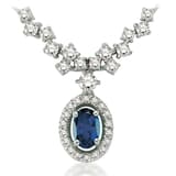 1.92 Karat Pırlanta Safir Kolye 2