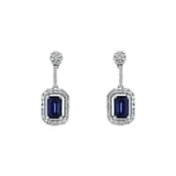 1.95 Karat Pırlanta Safir Küpe 1