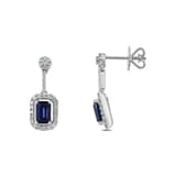 1.95 Karat Pırlanta Safir Küpe 2