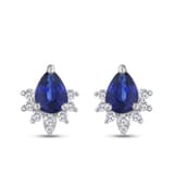 1.96 karat Pırlanta Safir Küpe 1