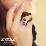 9.80 Karat Pırlanta Safir Yüzük 2