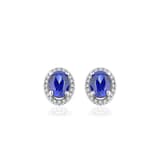 2.13 Karat Pırlanta Safir Küpe 1