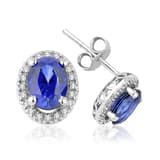 2.13 Karat Pırlanta Safir Küpe 2