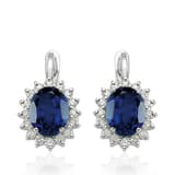 2.20 Karat Pırlanta Safir Küpe 1