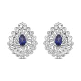 3.17 Karat Pırlanta Baget Safir Küpe 1
