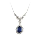 4.14 Karat Pırlanta Safir Kolye 2